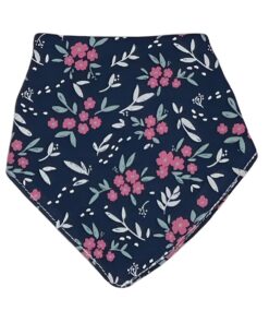 Βρεφική Σαλιάρα - Μπαντάνα με Σχέδιο Λουλουδάκια - Σκούρο Μπλε (103480)