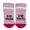 Παιδικό Ζευγάρι Καλτσούλες με Σχέδιο "I Love Family" - Φουξ (104220)