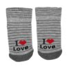 Παιδικό Ζευγάρι Καλτσούλες με Σχέδιο "I Love Love" - Γκρι (104231)