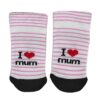 Παιδικό Ζευγάρι Καλτσούλες με Σχέδιο "I Love Mum" - Ροζ (104223)