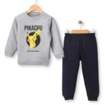 Βρεφικό Σετ Λεπτές Φόρμες, Μπλούζα και Παντελόνι με Ήρωα Κινουμένων Σχεδίων - Γκρι (ΠΙΚΑ-105110)