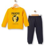 Βρεφικό Σετ Λεπτές Φόρμες, Μπλούζα και Παντελόνι με Ήρωα Κινουμένων Σχεδίων - Κίτρινο (ΠΙΚΑ-105096)