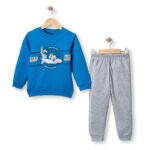Βρεφικό Σετ Λεπτές Φόρμες, Μπλούζα και Παντελόνι με Ήρωα Κινουμένων Σχεδίων - Μπλε (ΜΠΑΞ-105231)