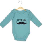 Βρεφικό Κορμάκι Μακρυμάνικο με Σχέδιο Μουστάκι "Little Man" - Βεραμάν (106744)