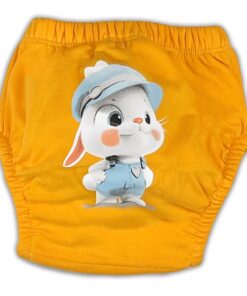 Παιδική Πάνα-Βρακάκι Εκμάθησης Τουαλέτας με Σχέδιο Λαγουδάκι - Κίτρινη (106044)