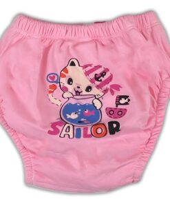 Παιδική Πάνα-Βρακάκι Εκμάθησης Τουαλέτας με Σχέδιο Γατούλα - Ροζ (105990)