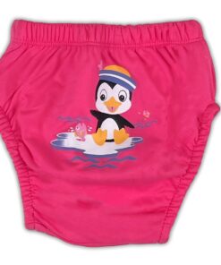 Παιδική Πάνα-Βρακάκι Εκμάθησης Τουαλέτας με Σχέδιο Πιγουινάκι - Φούξια (105995)