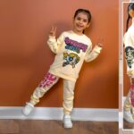 Παιδικό Σετ Λεπτή Μακό Μπλούζα και Παντελόνι με Ήρωα Κινουμένων Σχεδίων - Μπεζ (ΠΑΦ-106204)