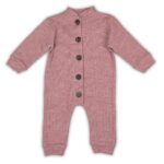 Βρεφικό Φορμάκι Μονόχρωμο με Ανοιχτά Ποδαράκια - Πούδρα (106699)