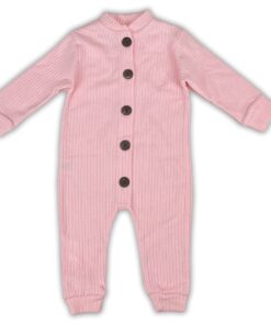 Βρεφικό Φορμάκι Μονόχρωμο με Ανοιχτά Ποδαράκια - Ροζ (106692)