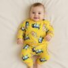 Βρεφικό Σετ Λεπτές Φόρμες, Μπλούζα και Παντελόνι με Ήρωα Κινουμένων Σχεδίων - Κίτρινο (ΜΠΛΟΥ-105640)