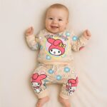 Βρεφικό Σετ Λεπτές Φόρμες, Μπλούζα και Παντελόνι με Ήρωα Κινουμένων Σχεδίων - Μπεζ (ΚΙΤ-105678)