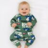 Βρεφικό Σετ Λεπτές Φόρμες, Μπλούζα και Παντελόνι με Ήρωα Κινουμένων Σχεδίων - Πράσινο (ΣΟΝ-105633)