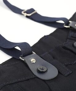 Σετ Βρεφικό Πουκάμισο Κορμάκι με Παντελόνι Καμπαρντινέ και Ξεχωριστές Τιράντες και Παπιγιόν – Μπλε (108441)