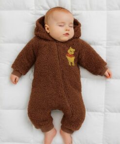 Βρεφικό Φορμάκι Εξόδου Fleece με Κουκούλα Ήρωα Κινουμένων Σχεδίων – Καφέ (108944)