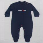 Βρεφικό Φορμάκι με Κλειστά Ποδαράκια "Daddy Loves Me" - Σκούρο Μπλε (108305)