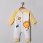 Βρεφικό Φορμάκι με Σχέδιο Λιονταράκι "Hi" - Κίτρινο (108411)