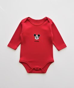 Βρεφικό Κορμάκι Μακρυμάνικο με Ήρωα Κινουμένων Σχεδίων - Κόκκινο (ΜΙΚ-108479)