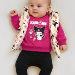 Βρεφικό Σετ Χοντρή Μπλούζα με Παντελόνι και Αμάνικο με Ήρωα Κινουμένων Σχεδίων - Φουξ (ΚΟΥΡ-109310)