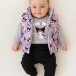 Βρεφικό Σετ Χοντρή Μπλούζα με Παντελόνι και Αμάνικο με Ήρωα Κινουμένων Σχεδίων - Λιλά (ΚΟΥΡ-109273)