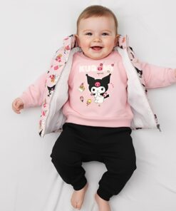 Βρεφικό Σετ Χοντρή Μπλούζα με Παντελόνι και Αμάνικο με Ήρωα Κινουμένων Σχεδίων - Ροζ (ΚΟΥΡ-109302)
