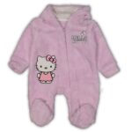 Βρεφικό Φορμάκι Fleece με Ήρωα Κινουμένων Σχεδίων και Ενιαία Κουκούλα - Ροζ (110670)