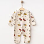 Φορμάκι Βρεφικό με Σχέδιο Αυτοκινητάκια με Ανοιχτά Ποδαράκια - Μπεζ (112243)