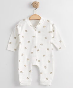 Φορμάκι Βρεφικό με Σχέδιο Αρκουδάκια και Ανοιχτά Ποδαράκια - Άσπρο (112501)