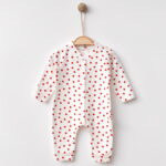 Φορμάκι Βρεφικό με Σχέδιο Καρδούλες και Ανοιχτά Ποδαράκια - Άσπρο (112579)