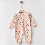 Φορμάκι Βρεφικό με Σχέδιο Καρδούλες και Ανοιχτά Ποδαράκια - Μπεζ (112573)