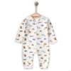 Φορμάκι Βρεφικό με Σχέδιο Ζωάκια της Ζούγκλας με Ανοιχτά Ποδαράκια - Άσπρο (112222)