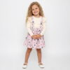 Παιδικό Σετ 2 Τεμαχίων, Μπλούζα και Φόρεμα Σαλοπέτα με Λουλουδάτο Σχέδιο - Ροζ (112202)