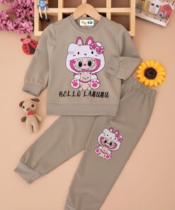 Παιδικό Σετ Λεπτές Φόρμες, Μπλούζα και Παντελόνι με Ήρωες Κινουμένων Σχεδίων - Μπεζ (ΛΑΜΠ-111311)