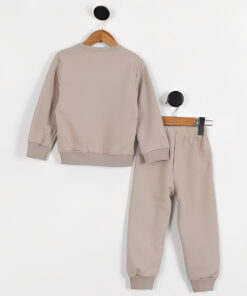 Παιδικό Σετ Λεπτή Μακό Μπλούζα και Παντελόνι με Ήρωα Κινουμένων Σχεδίων - Μπεζ (ΛΙΛΟ-112016)