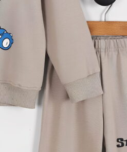 Παιδικό Σετ Λεπτή Μακό Μπλούζα και Παντελόνι με Ήρωα Κινουμένων Σχεδίων – Μπεζ (ΛΙΛΟ-112016)