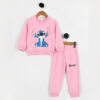 Παιδικό Σετ Λεπτή Μακό Μπλούζα και Παντελόνι με Ήρωα Κινουμένων Σχεδίων - Ροζ (ΛΙΛΟ-112027)