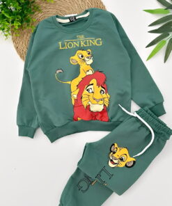 Παιδικό Σετ Λεπτή Μακό Μπλούζα και Παντελόνι με Ήρωες Κινουμένων Σχεδίων - Πράσινο (ΛΑΙΟ-111515)