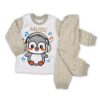 Παιδικό Σετ Πιτζαμάκι Μπλούζα και Παντελόνι με Σχέδιο Πιγκουινάκι "Music" - Μπεζ (111272)