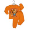 Παιδικό Σετ Πιτζαμάκι Μπλούζα και Παντελόνι με Σχέδιο Τιγράκι "Basketball" - Πορτοκαλί (111267)