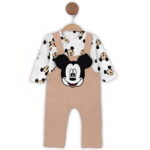 Βρεφική Σαλοπέτα και Μπλούζα με Σχέδιο Ήρωα Κινουμένων Σχεδίων - Καφέ Ανοιχτό (ΜΙΚ-112366)