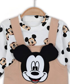 Βρεφική Σαλοπέτα και Μπλούζα με Σχέδιο Ήρωα Κινουμένων Σχεδίων – Καφέ Ανοιχτό (ΜΙΚ-112366)