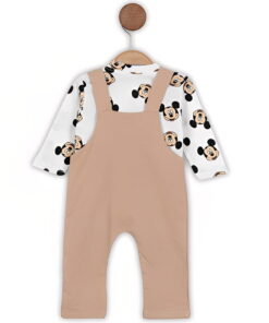 Βρεφική Σαλοπέτα και Μπλούζα με Σχέδιο Ήρωα Κινουμένων Σχεδίων - Καφέ Ανοιχτό (ΜΙΚ-112366)