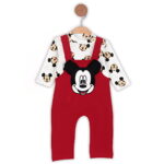 Βρεφική Σαλοπέτα και Μπλούζα με Σχέδιο Ήρωα Κινουμένων Σχεδίων - Κόκκινη (ΜΙΚ-112463)