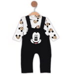 Βρεφική Σαλοπέτα και Μπλούζα με Σχέδιο Ήρωα Κινουμένων Σχεδίων - Μαύρη (ΜΙΚ-112356)