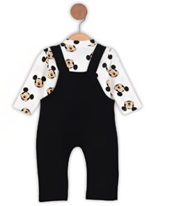 Βρεφική Σαλοπέτα και Μπλούζα με Σχέδιο Ήρωα Κινουμένων Σχεδίων - Μαύρη (ΜΙΚ-112356)