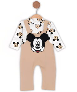 Βρεφική Σαλοπέτα και Μπλούζα με Σχέδιο Ήρωα Κινουμένων Σχεδίων - Μπεζ (ΜΙΚ-112374)