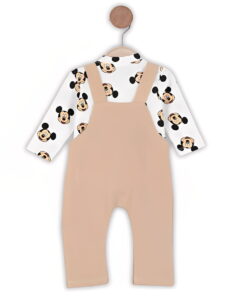 Βρεφική Σαλοπέτα και Μπλούζα με Σχέδιο Ήρωα Κινουμένων Σχεδίων - Μπεζ (ΜΙΚ-112374)