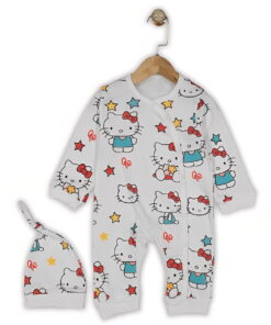 Βρεφικό Φορμάκι και Σκουφάκι με Ηρωίδα Κινουμένων Σχεδίων - Άσπρο (112139)