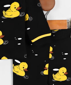 Βρεφικό Σετ Πιτζαμάκι Μπλούζα και Παντελόνι με Σχέδιο Παπάκια - Μαύρο (112062)