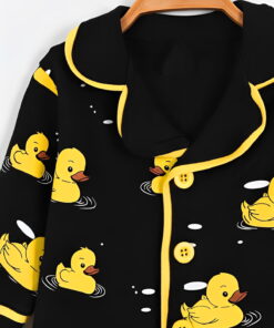 Βρεφικό Σετ Πιτζαμάκι Μπλούζα και Παντελόνι με Σχέδιο Παπάκια – Μαύρο (112062)